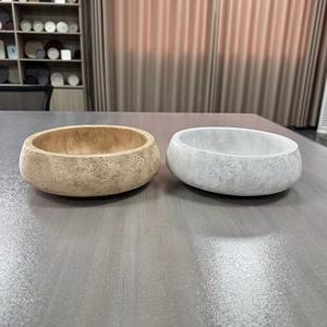 Cuenco decorativo de madera hecho a mano, centro de mesa rústico, bandeja de exhibición de madera Natural con acento para el hogar, cocina, decoración para sala de estar - Product Image 4