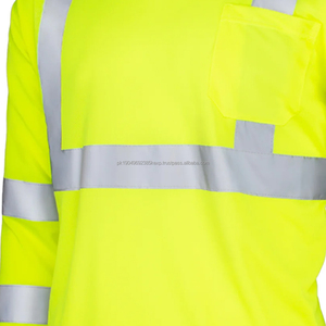 High Visibility Reflective Safety Men Polo Shirt Full Sleeve Safety Full Sleeve Polo Shirt for Men Unisex <b>Clothing</b> Safety - Product Image 6