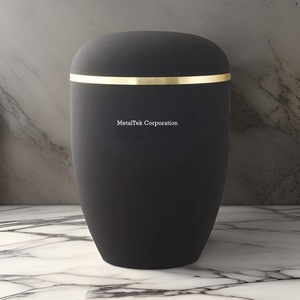 Fournitures funéraires Urne funéraire de style européen de couleur noire pour les cendres d'adultes Couleur personnalisée Vente en gros de fabricants d'urnes funéraires - Product Image 3