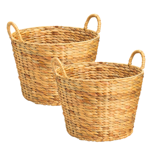 CESTA DE JACINTO DE AGUA Sostenible Cesta de lavandería con marco Solución de almacenamiento duradera Vietnam Organización de ropa y hogar - Product Image 1