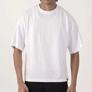 Camiseta de Manga Corta Lisa con Hombros Caídos para Hombre, Fabricada por OEM, de Alta Calidad, 240 GSM, Talla Grande, Opciones Multicolores - Product Image 5