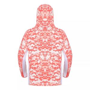 แจ็กเก็ตขนแกะมีซิปรูดสำหรับตกปลาฤดูหนาวดีไซน์ลายพรางมีฮู้ดกันแดดปักผ้าฝ้าย100% ย้อมสีล้วน - Product Image 5