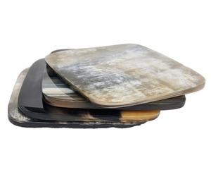 Dessous de verre en corne naturelle faits à la main de la meilleure qualité Dessous de verre d'ustensiles de cuisine au design personnalisé - Product Image 2