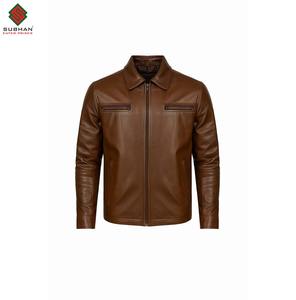 Blouson aviateur vintage en similicuir, uni, décontracté, hiver, fermeture éclair, doublure en polyester doux, service OEM - Product Image 6