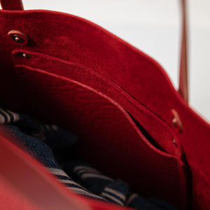 Sac à main fourre-tout léger en cuir PU de luxe confortable avec fermeture ouverte Couleurs personnalisées et logo Style cuir véritable - Product Image 4