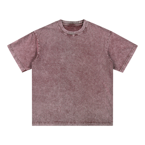 Camiseta Vintage de Algodón Desgastado con Lavado Ácido, Estilo Urbano, Talla Grande, Personalizable con Logotipo, Manga Corta, para Hombre - Product Image 3