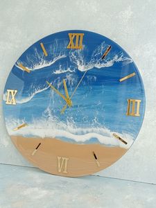 DEPENDING Epoxy Resin Wall <b>Clock</b> Epoxy Resin Living Room best qulatiye Furniture Home Decor Wall <b>Clock</b> Customized best - Product Image 6