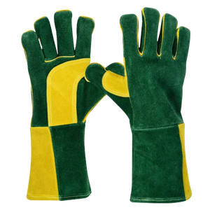 Guantes de seguridad de construcción largos de alta resistencia Cuero de vaca reforzado Abrasión y resistencia al calor para soldadura - Product Image 4