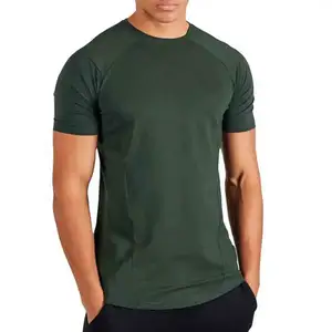 カスタムエラスタンコットンカジュアルスポーツウェアプレーン染めスリムフィットジムウェア最高品質のプレーンシャツ