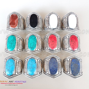 Brazaletes tallados Kuchi de moda caliente para mujer, joyería étnica hecha a mano, estilo Tribal, desgaste Popular para festivales - Product Image 1