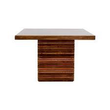 Mesa de Centro Moderna de Teca Resistente, Hecha a Mano con Madera Natural, Mesa Cuadrada con Base Escultural para Decoración de Sala de Estar - Product Image 4