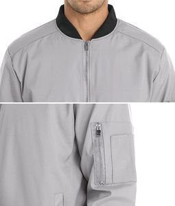 Vestes de bombardier de vol en satin de polyester 100% de qualité supérieure pour hommes, brodées, respirantes et tendances avec fermeture éclair pour la saison d'hiver. - Product Image 4