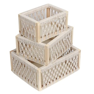 Top Selling Macrame <b>Storage</b> <b>Basket</b> Cotton Rope Material Home Use Bathroom Nursery Bedroom Living Room Decoration Cloth <b>Storage</b> - Product Image 3