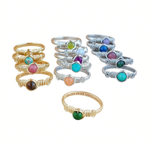 Colorful Stone Detail Fashion <b>Rings</b> with Gold and Silver Plating Trendy Resale Appeal - Product Image 3