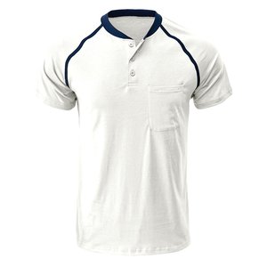 Moda Bangladesh hombres personalizado impreso ecológico serigrafía Henley camisetas clásicas de manga corta Camiseta ajustada - Product Image 1