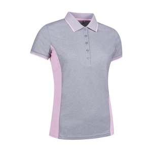 Polo de mujer de moda Base blanca con ribete multicolor Ajuste cómodo de secado rápido Soporte OEM Polos de golf para ropa deportiva - Product Image 2