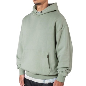 Sweat à capuche surdimensionné de style boxy pour hommes avec impression personnalisée de logo en gros Streetwear pull vintage 100% coton - Product Image 3