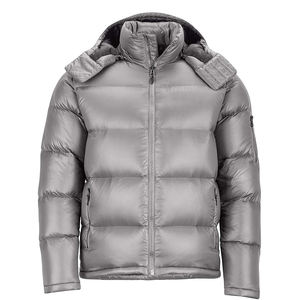 Veste Blazer matelassée en tricot imperméable personnalisée avec fermeture éclair et capuche, légère et chaude pour l'hiver, pour hommes et femmes, en nylon/coton - Product Image 1