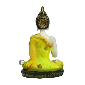 Mini estatua de Buda amarilla hecha a mano, decoración espiritual para salpicadero de coche, figurita de poliresina, regalos de devolución para el Año Nuevo chino, Pascua - Product Image 5