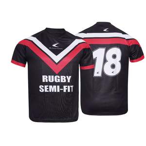 Transpirable Semi-Fit Ropa Deportiva Personalizada Sublimación Uniforme de Rugby con Jersey Shorts y Calcetines OEM Club logo y diseño aceptado - Product Image 1