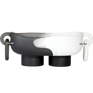 ชามผลไม้เรซินสีดำและสีขาวมีด้ามจับคู่ดีไซน์สำหรับตกแต่งบ้านห้องครัวและรับประทานอาหาร - Product Image 4