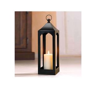 contemporary metal candle <b>lantern</b> handcrafted artistic decorative steel iron aluminum rustic <b>large</b> piece for indoor <b>outdoor</b> - Product Image 6