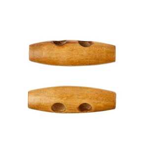 Boutons à bascule à 2 trous de style ange pour la couture Boutons de manteau en bois naturel pour manteaux molletonnés - Product Image 1