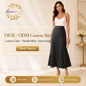 Jupes Midi pour Femmes 2026 Printemps-Été Légères Coupe Trapèze Taille Haute pour Invitée de <span class=keywords><strong>Mariage</strong></span> Soirée en Soie <span class=keywords><strong>Longue</strong></span> - Product Image 6