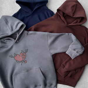 Sudadera con capucha de diamantes de imitación al mejor precio con todos los tamaños disponibles, los mejores fabricantes de ropa, sudadera con capucha de diamantes de imitación de peso pesado para niños - Product Image 6