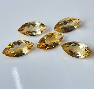 Citrino natural Marquesa Corte 7x14mm Facetado-Citrino suelto Marquesa Corte Piedra preciosa suelta de alta calidad - Product Image 4