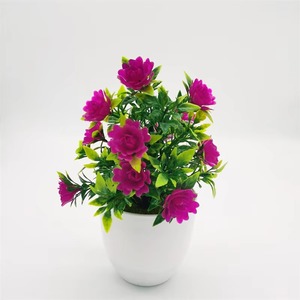 Fleur Artificielle en Pot Fausse Fleur Artificielle en Pot Bonsaï Plante Verte Artificielle Mini Arbre de Fortune Décoration de Bureau à Domicile - Product Image 5