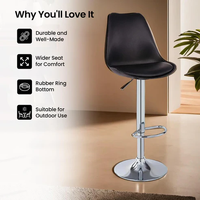 Chaise de bar domestique moderne avec cadre en métal et matière plastique pour restaurant