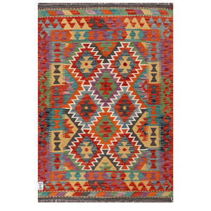 Alfombras Imaco, Alfombra Kilim de Maimana, Afganistán, 152 x 103 cm, Juego de Alfombras Tradicionales Tejidas a Mano - Product Image 1