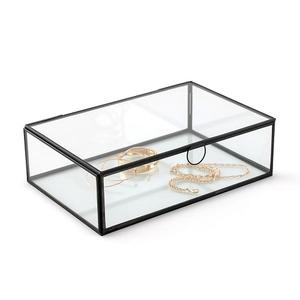 Nouvelle boîte à bijoux de la plus haute qualité pour l'utilisation de cadeaux de mariage boîte de rangement en gros boîte de rangement de bijoux en fer et en verre au design unique - Product Image 6