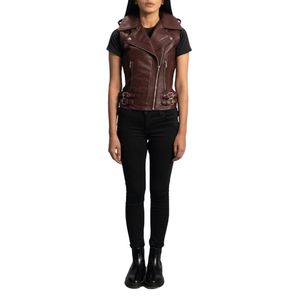 Chaleco de Cuero para Motociclistas, Superventas para Mujer |   Nuevo Diseño de Ropa Exterior sin Mangas, Fabricada en Fábrica, Precio Accesible, Suministro al por Mayor - Product Image 6