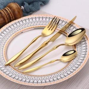 Juego de cubiertos de acero inoxidable contemporáneo Bordes elegantes para chefs creativos y fiestas - Product Image 3