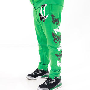 ชุดวอร์มกางเกงวอร์มผ้าฟลีซแบบมีฮู้ดพิมพ์ลายสกรีนโลโก้3D ตามสั่งสำหรับฤดูหนาว - Product Image 3