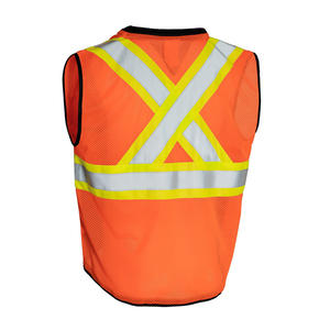 Chaleco DE SEGURIDAD reflectante de alta visibilidad para hombres, chaleco de trabajo de clase 2 de alta visibilidad para trabajo de tráfico de construcción de carreteras - Product Image 2