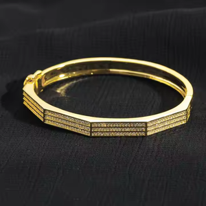 MoissaKing Cuban IceMo Bling Bracelet VVS Moissa Curb DiamondWave Moissanite Moiss-Flex Chain IceCrest Moissanite Bracelet - Product Image 6