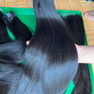 Gran oferta de mechones de cabello virgen crudo recto brasileño con cierre grado 12A 100% extensiones de cabello humano sin procesar Color Natural - Product Image 1