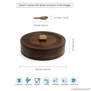Organisateur d'épices de cuisine en bois naturel de haute qualité, écologique, durable, réglable en grosseur, compatible lave-vaisselle, compartimenté - Product Image 2