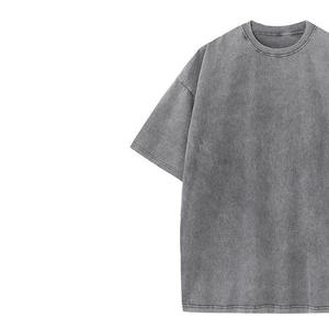 Camisetas Nuevas de Estilo Vintage, Lavadas al Ácido, Estilo Urbano, Desgastadas, 100% Algodón, Tallas Grandes para Hombre - Product Image 2