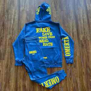 Calidad Premium superventas invierno Casual ecológico hombres sudor trajes 100% algodón Color sólido transpirable cómodo secado rápido - Product Image 1