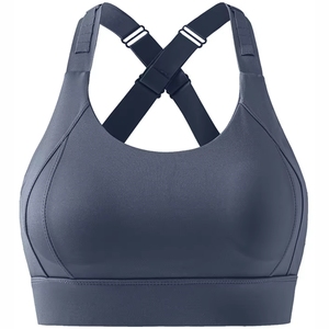 เสื้อชั้นในกีฬาคุณภาพสูงสำหรับผู้หญิงไซส์ใหญ่ แบบ U-Neck  ผ้ายืด/ไนลอน  รองรับทรงได้ดี สายปรับได้ ติดตะขอหลัง เหมาะสำหรับออกกำลังกาย โยคะ และกิจกรรมกลางแจ้ง - Product Image 6