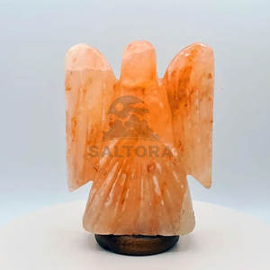 Prix de gros Lampe à sel en forme d'ange Lampe à sel pur de l'Himalaya 100% Arrivée à chaud Lampe à sel en forme d'ange - Product Image 1
