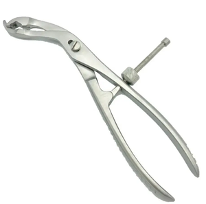 Instrumentos ortopédicos manuales de acero inoxidable, fórceps de sujeción ósea con mandíbula dentada de autorretención en ángulo con bloqueo - Product Image 2
