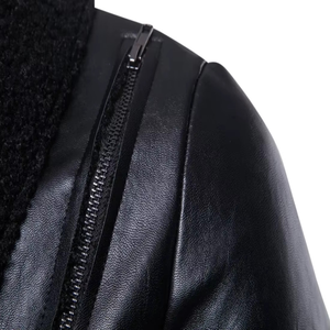 Chaqueta de Cuero de Piel de Oveja Genuina para Hombre de Alta Calidad al por Mayor - Product Image 6