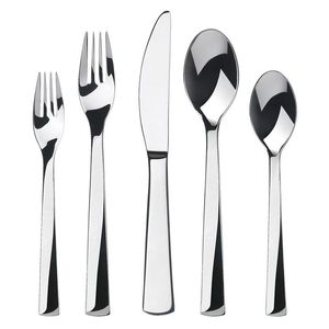 Ensemble de couverts en métal noir pour la cuisine, 5 pièces, couteau à dîner, cuillère, fourchette, couverts en acier inoxydable dorés - Product Image 6