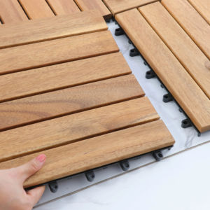 กระเบื้องพื้นไม้กระถิน 6 แผ่น รับประกันพื้นผิวพื้นที่ใช้งานที่มั่นคงและยาวนาน สำหรับผู้รับเหมาและผู้พัฒนาภูมิทัศน์ - Product Image 1