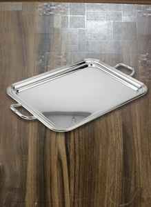 Bandeja de Servicio de Acero Inoxidable Chapada en Oro, Diseño Moderno, Ecológica, Rectangular, Pulida, Apta para Lavavajillas, para Hogar, Restaurante, Bodas - Product Image 5